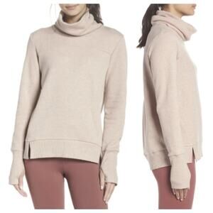 Alo Yoga Women's Haze Funnel Neck Sweatshirt Nectar Heather Size S FLAWED